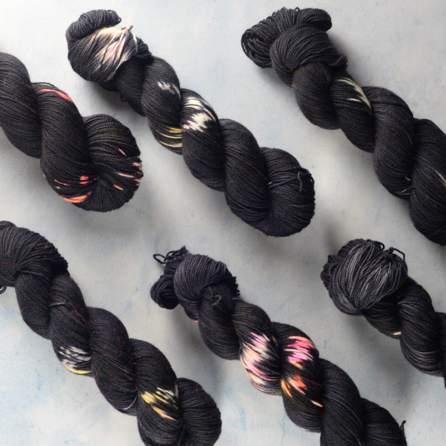 Black Neon, hand dyed yarn, BKD Yarn