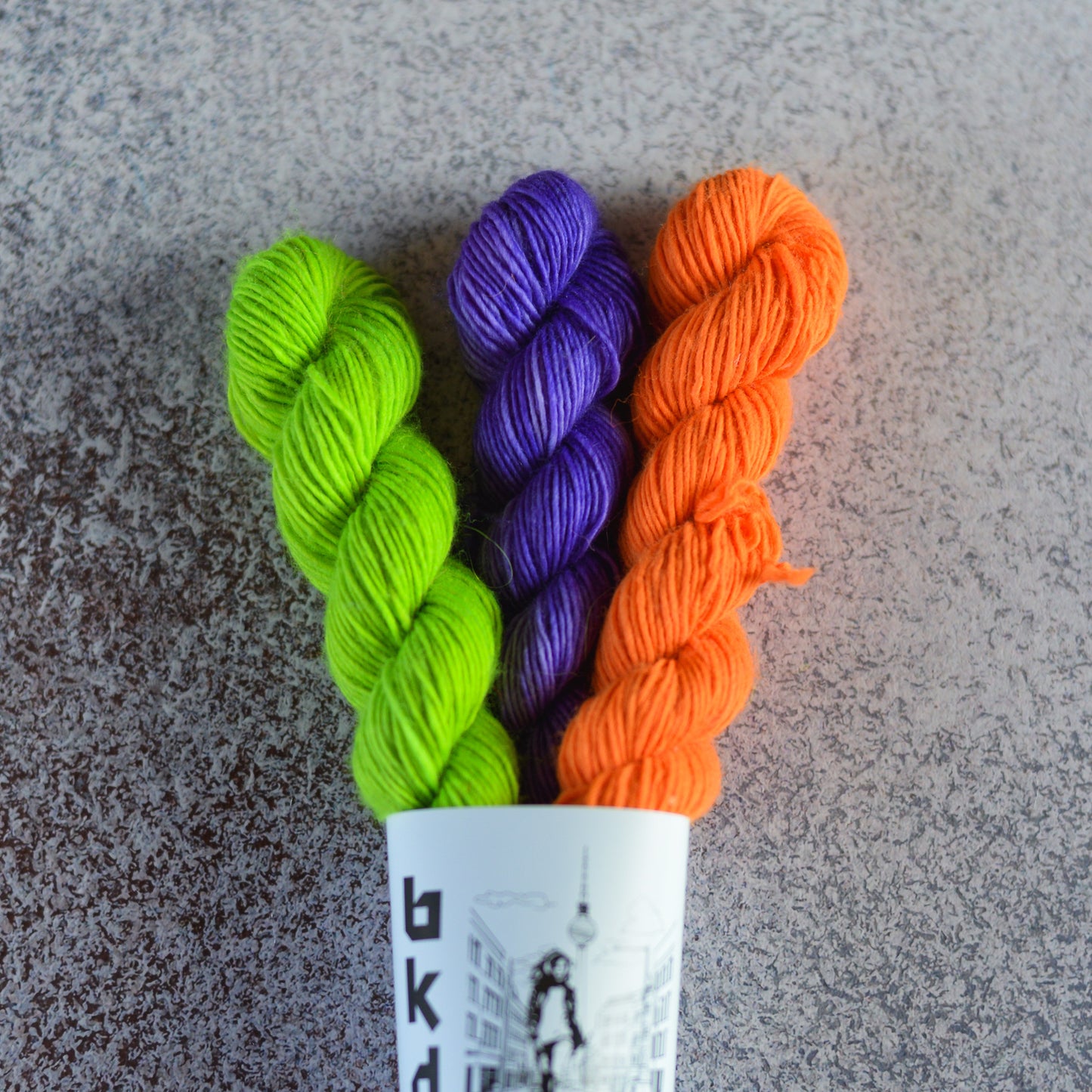 Mini Skeins of Yarn, small yarn, hand dyed yarn, BKD Single Merino Minis