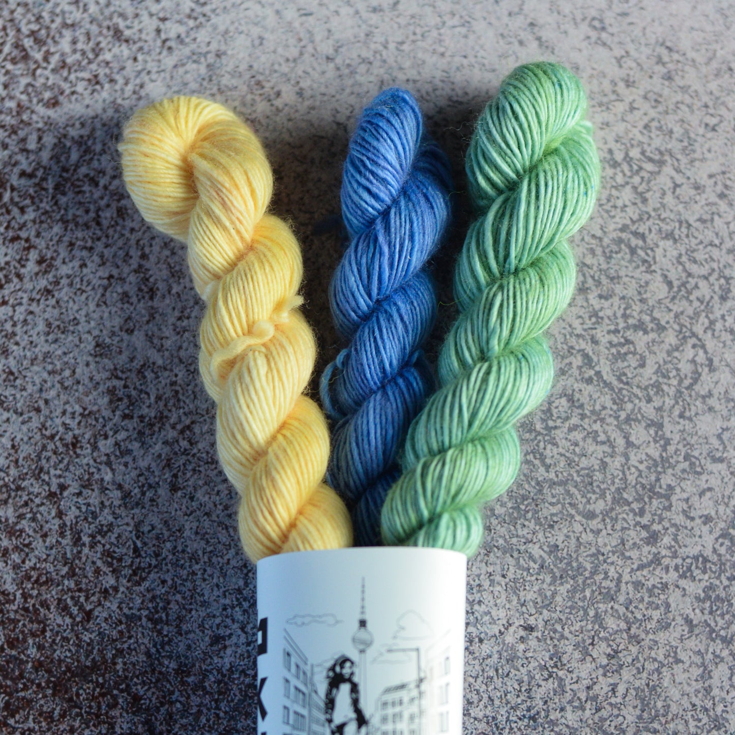 Mini Skeins of Yarn, small yarn, hand dyed yarn, BKD Single Merino Minis
