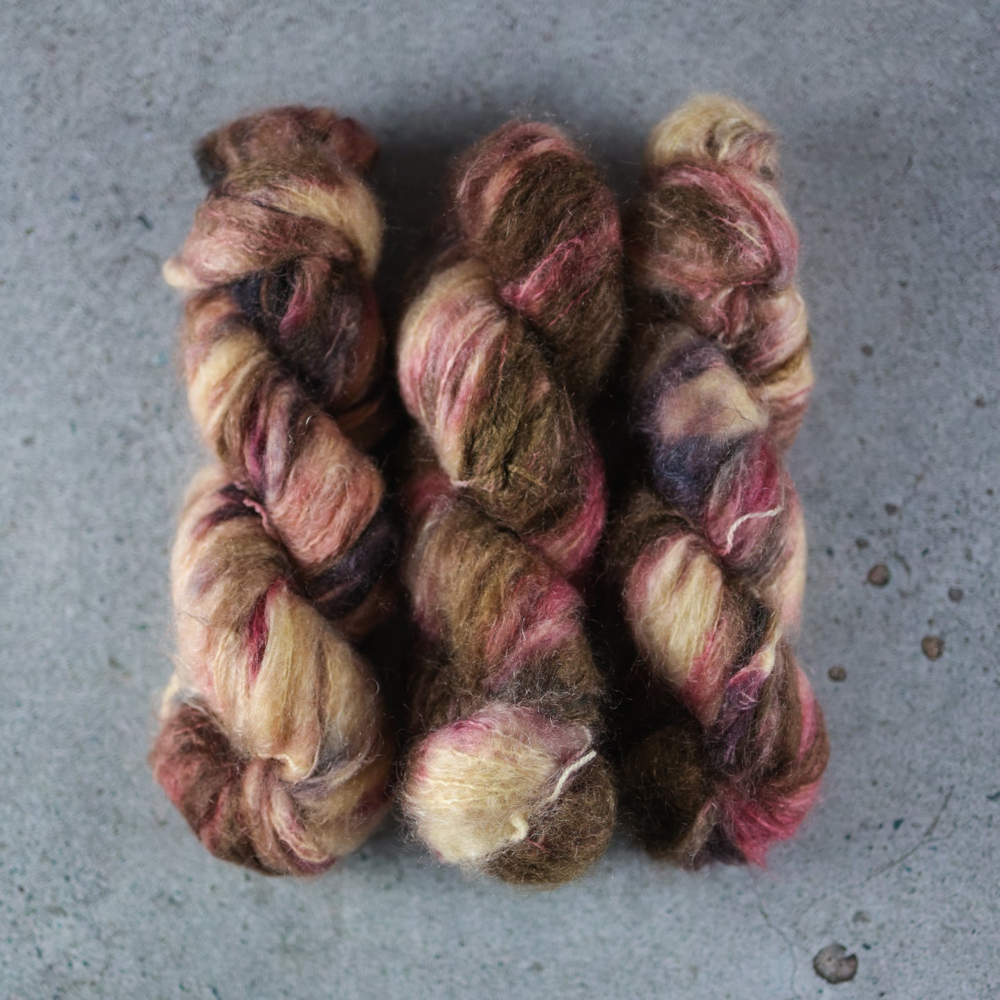 BKD Chunky Mohair, hand dyed mohair yarn