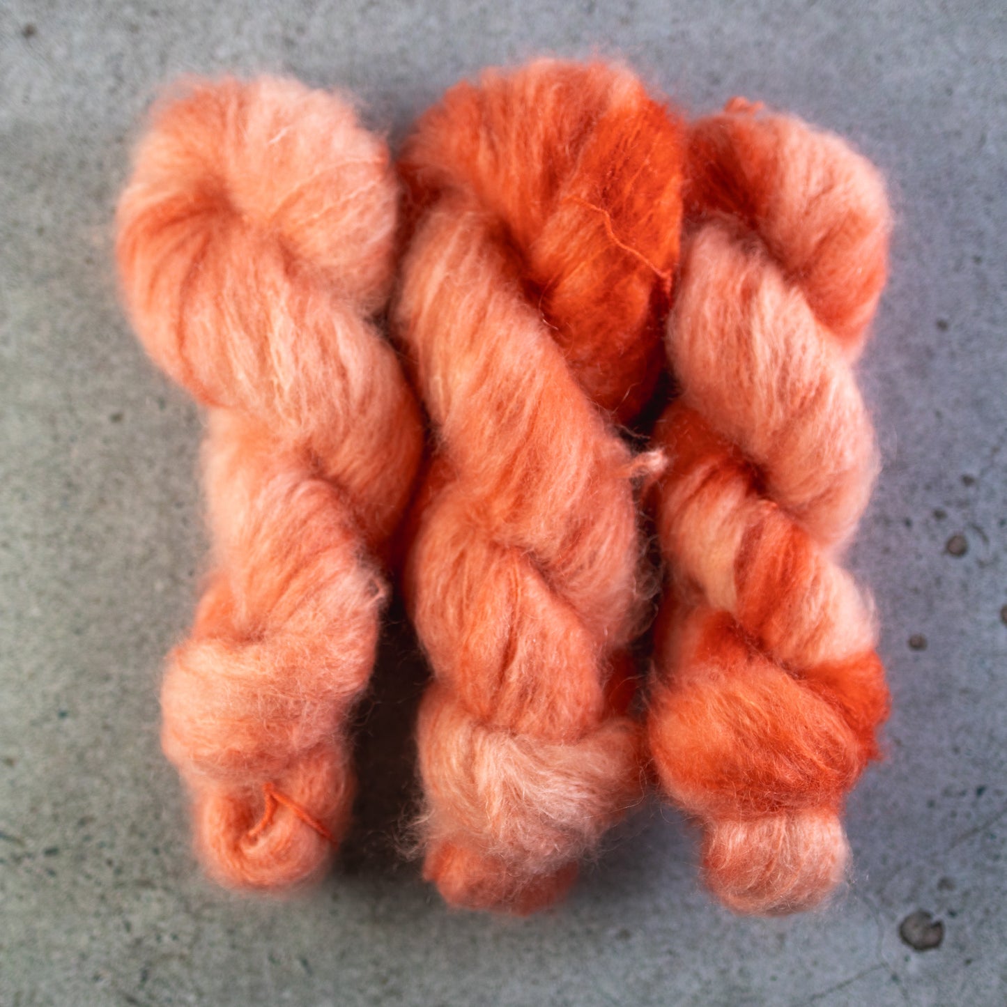 BKD Chunky Mohair, hand dyed mohair yarn