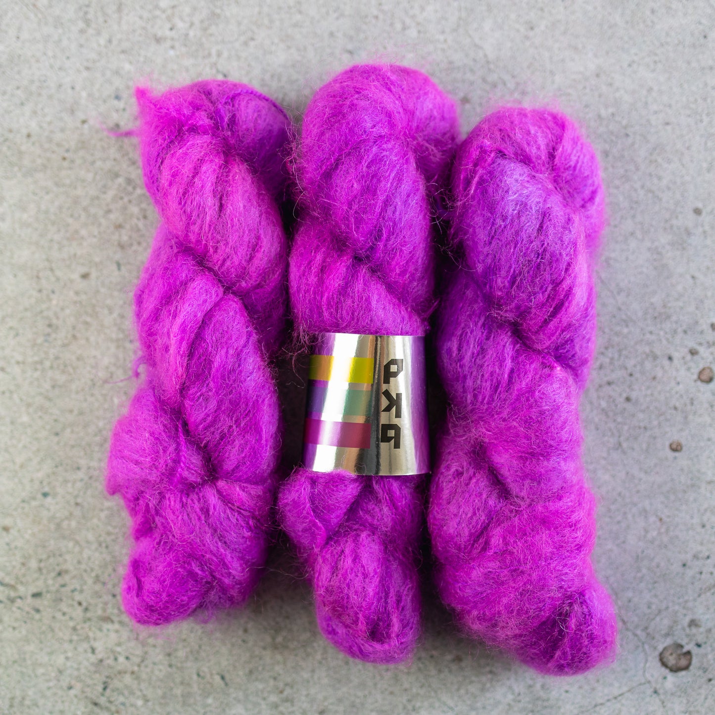 BKD Chunky Mohair, hand dyed mohair yarn
