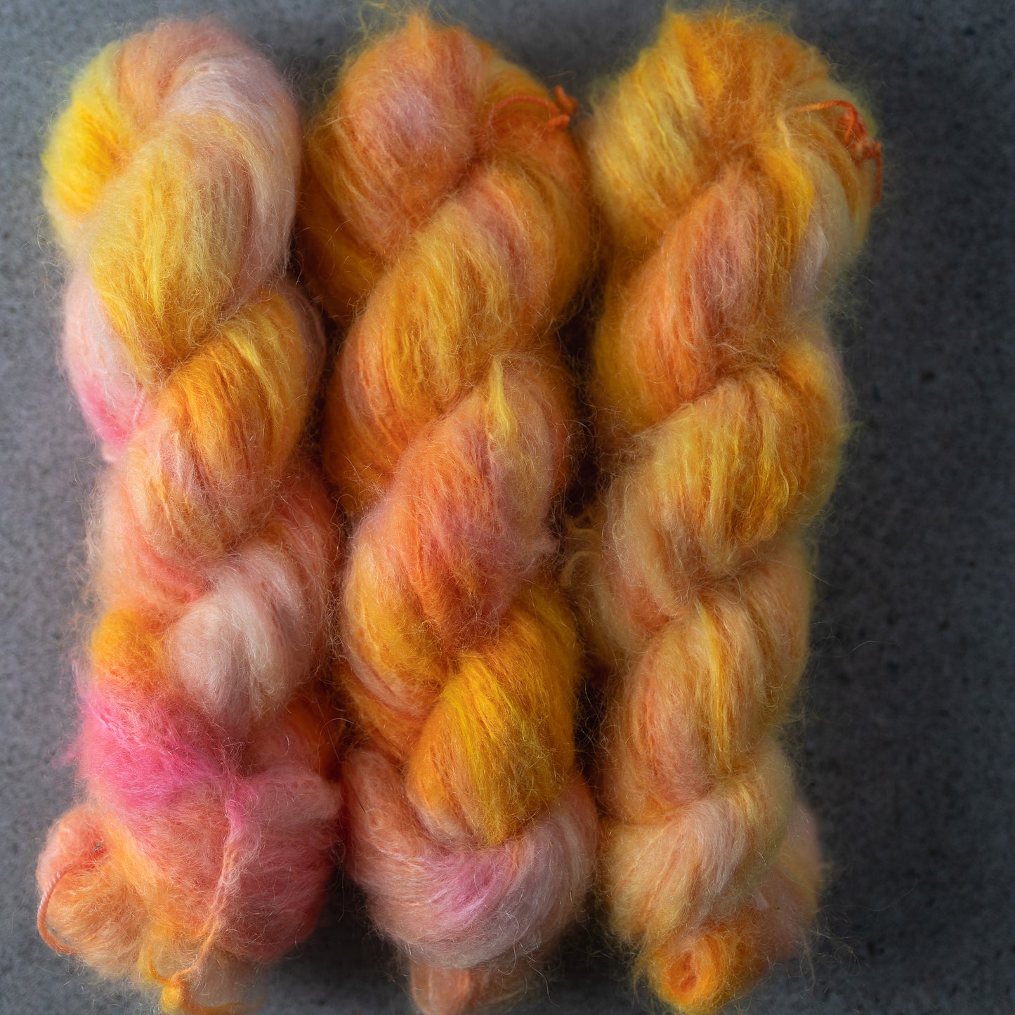 BKD Chunky Mohair, hand dyed mohair yarn
