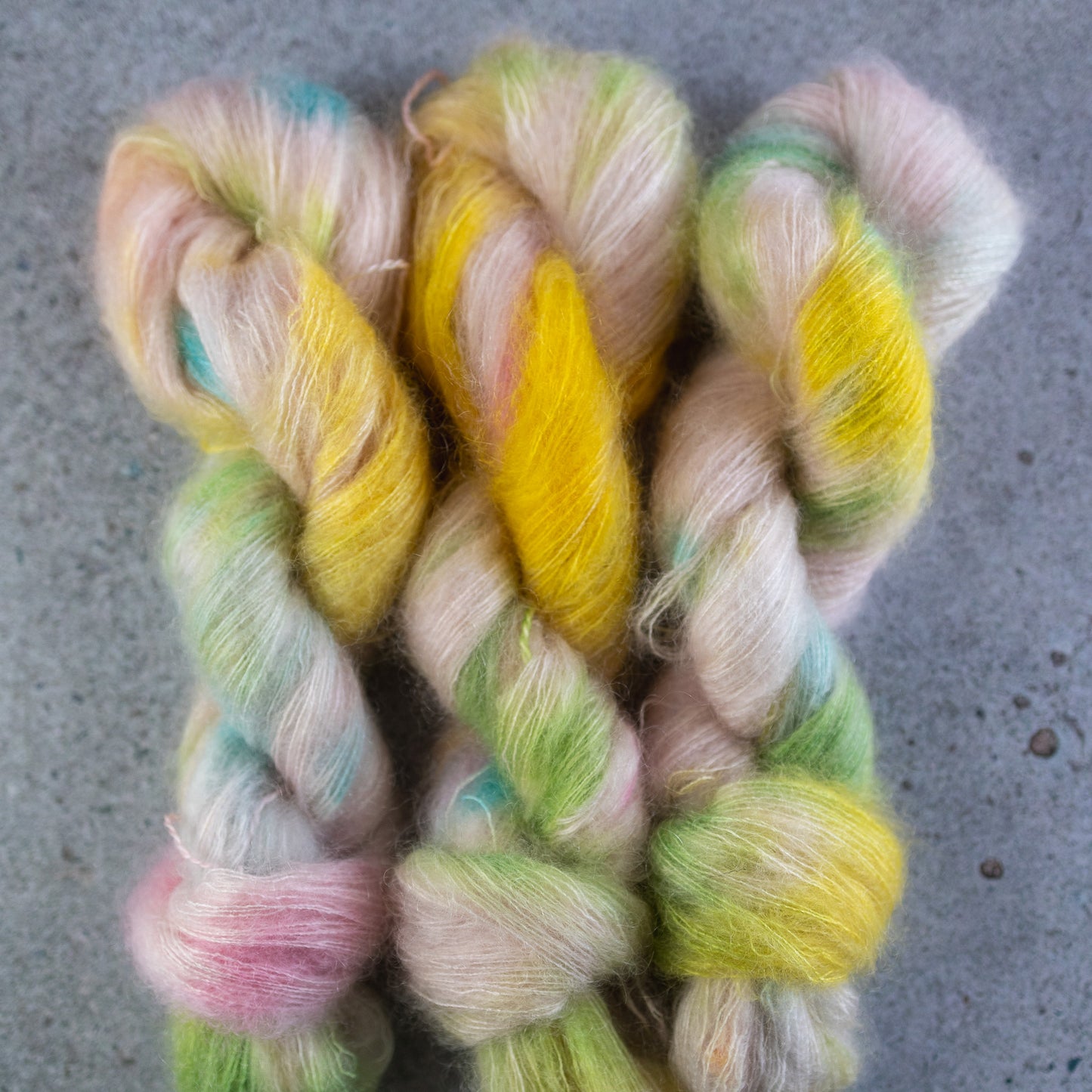 BKD Rich Kid, hand dyed kid mohair silk yarn, 420m in 50g