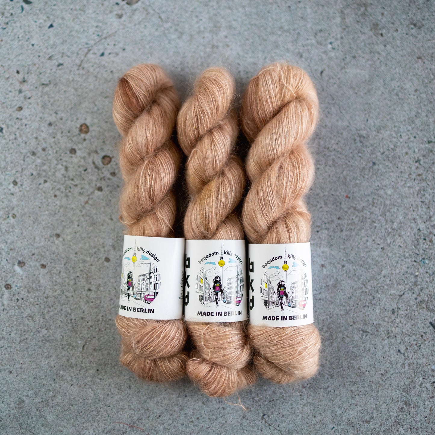BKD Rich Kid, hand dyed kid mohair silk yarn, 420m in 50g