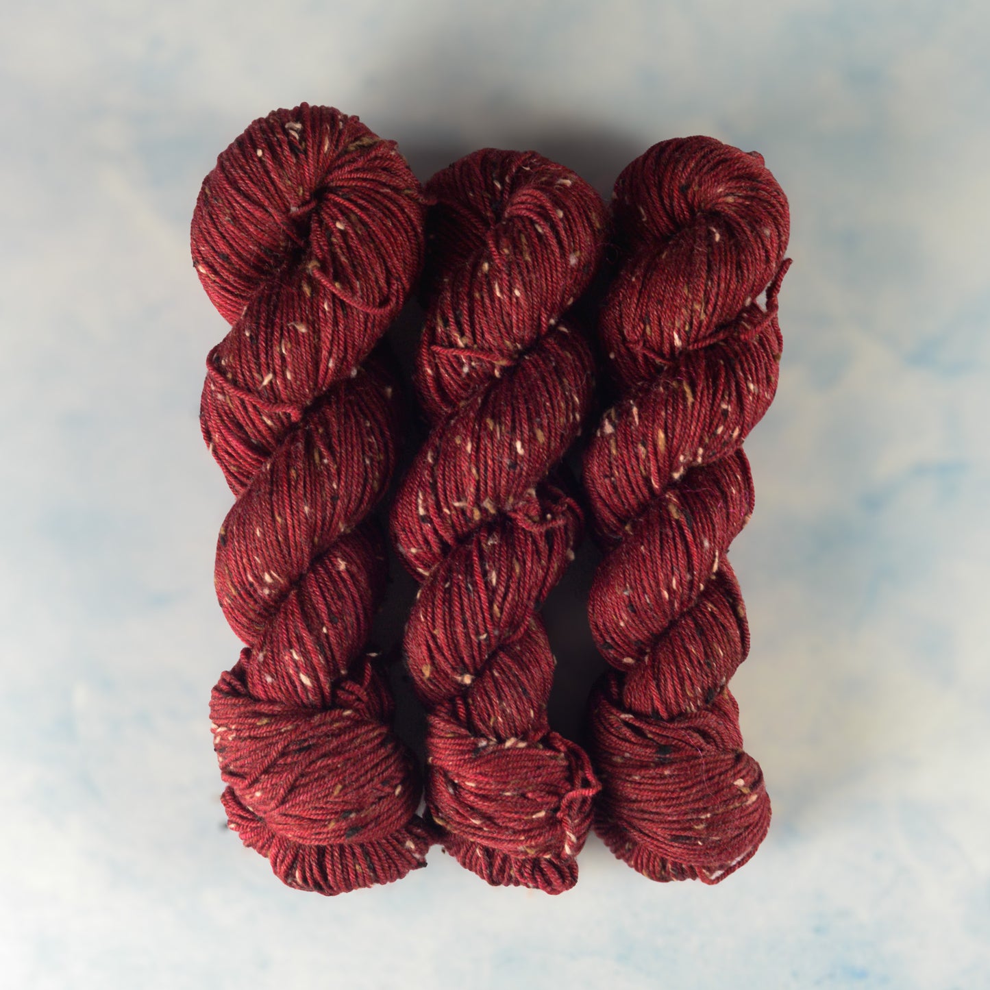 BKD Popsicle DK, hand dyed confetti yarn with re-cycled yarn rests