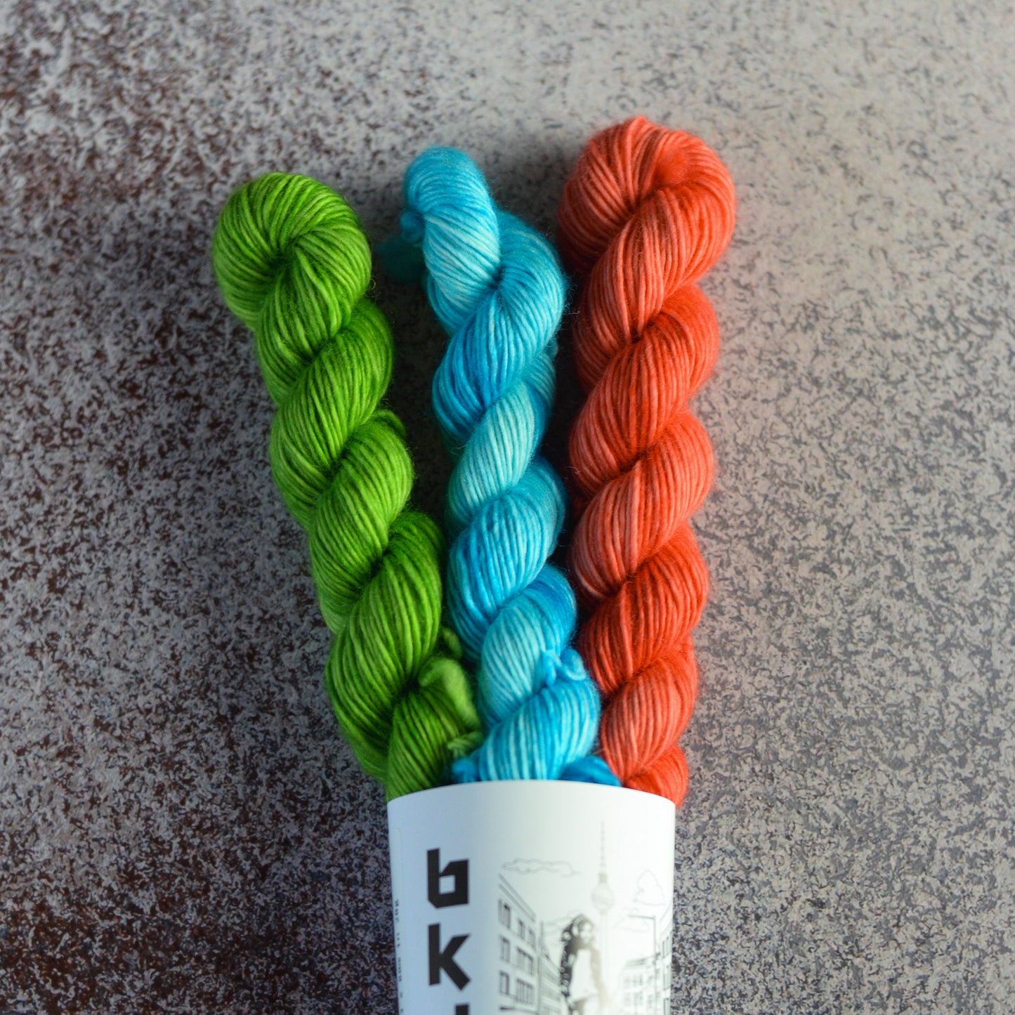 Mini Skeins of Yarn, small yarn, hand dyed yarn, BKD Single Merino Minis