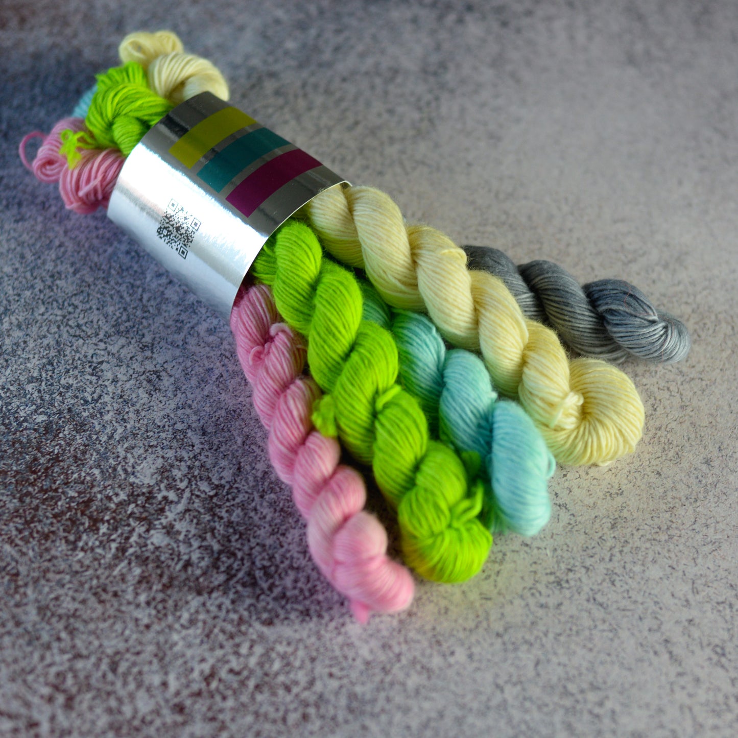 Mini Skeins of Yarn, small yarn, hand dyed yarn, BKD Single Merino Minis