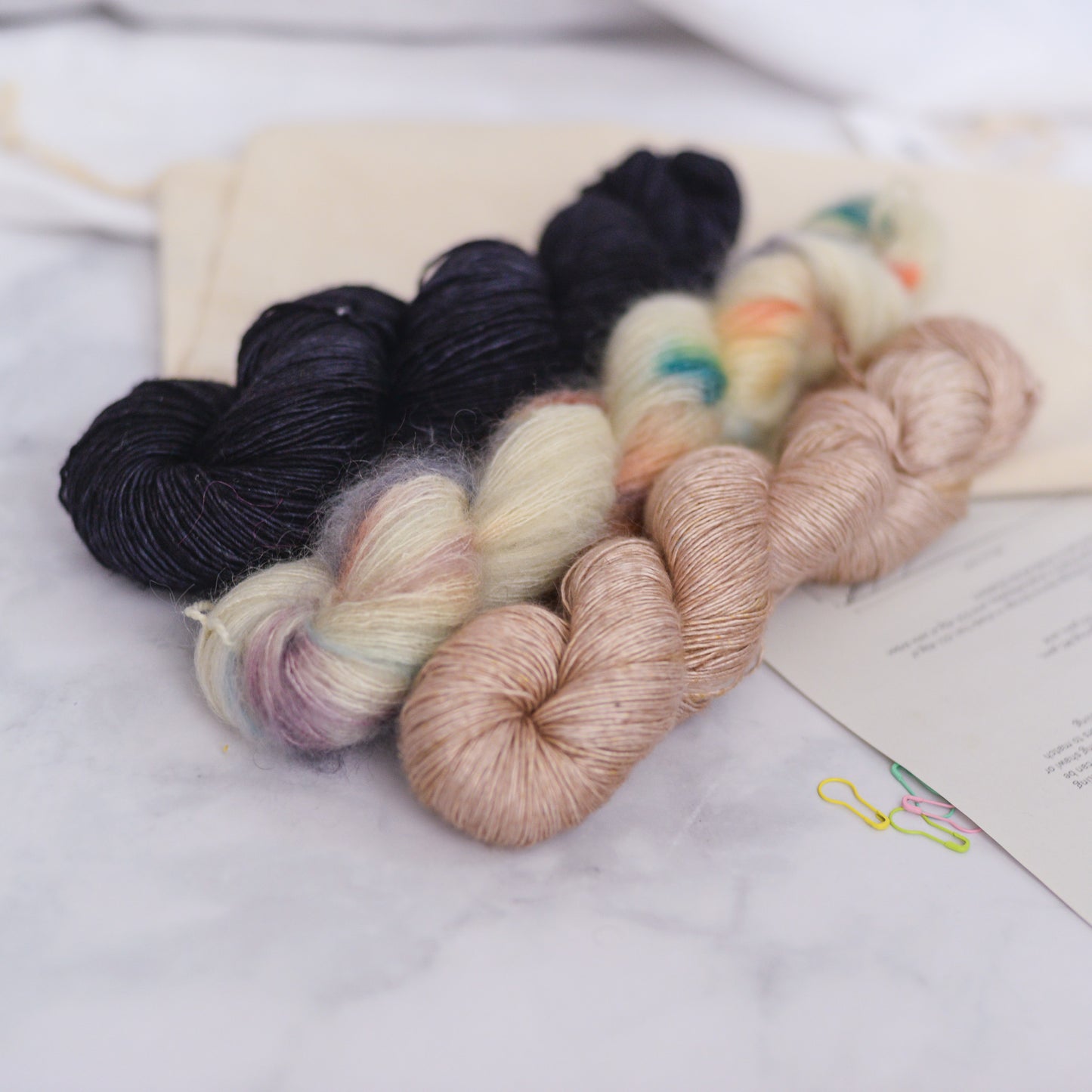 Tea Bercek x BKD Yarn KIT: Lilac & Gooseberry Shawl