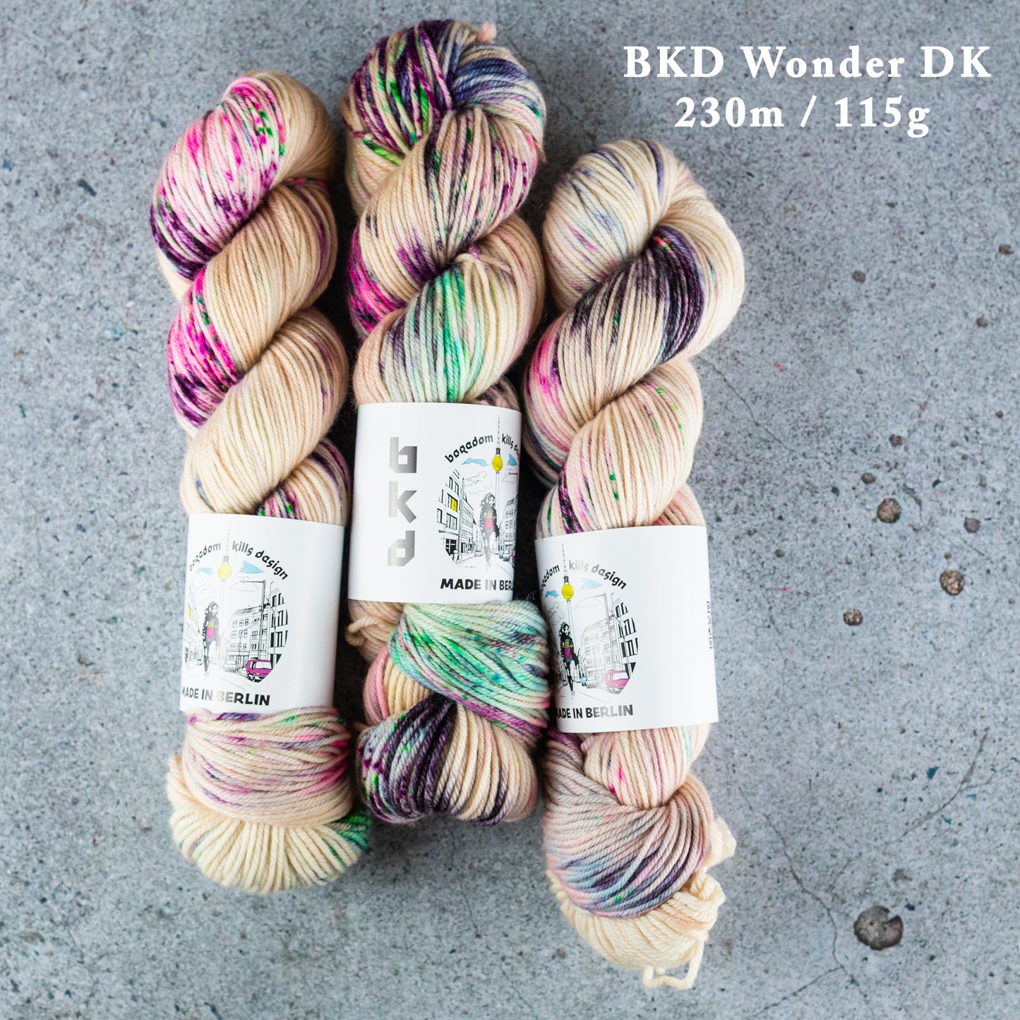 Hand dyed yarn, Color "Modena"