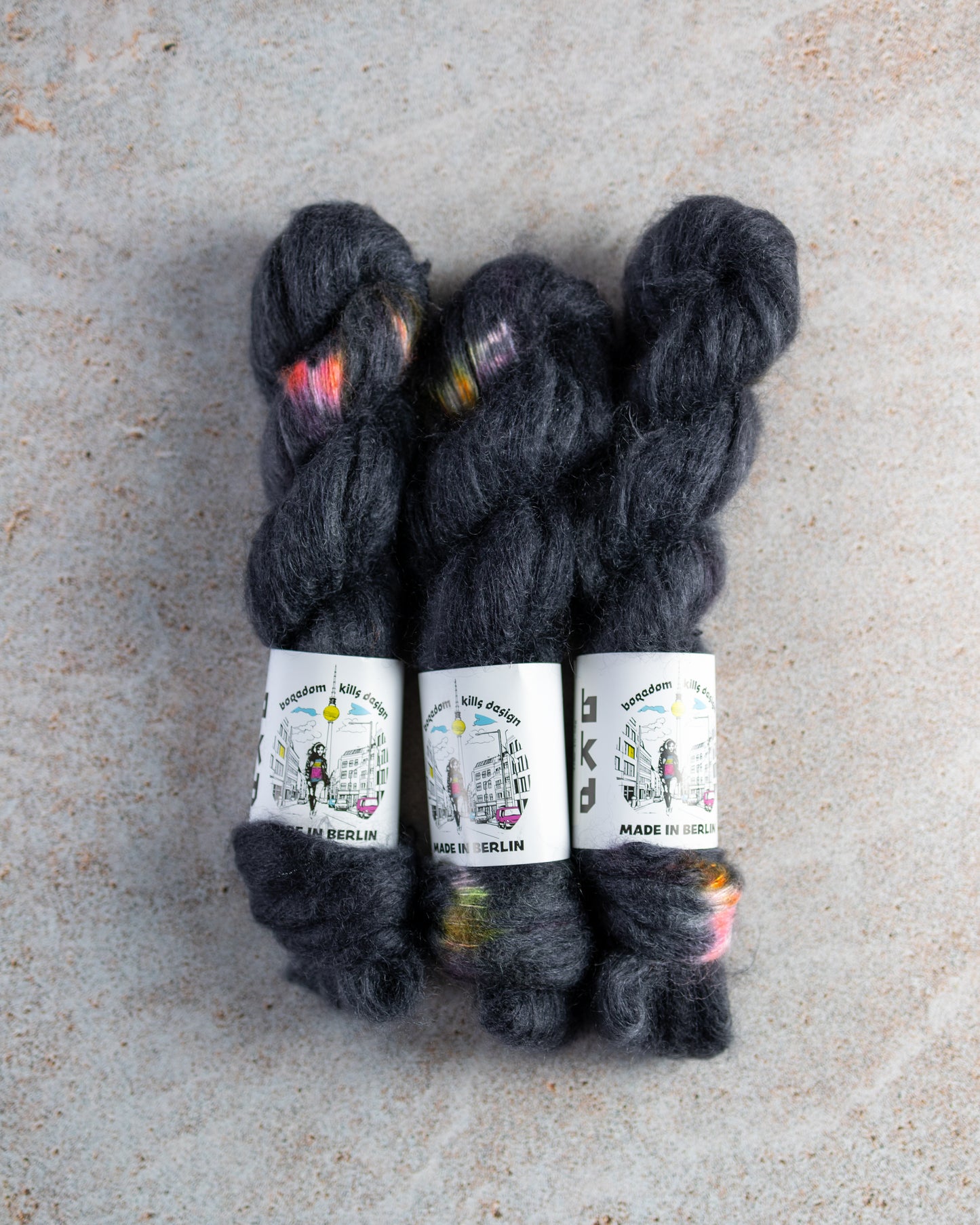 BKD Rich Kid, hand dyed kid mohair silk yarn, 420m in 50g