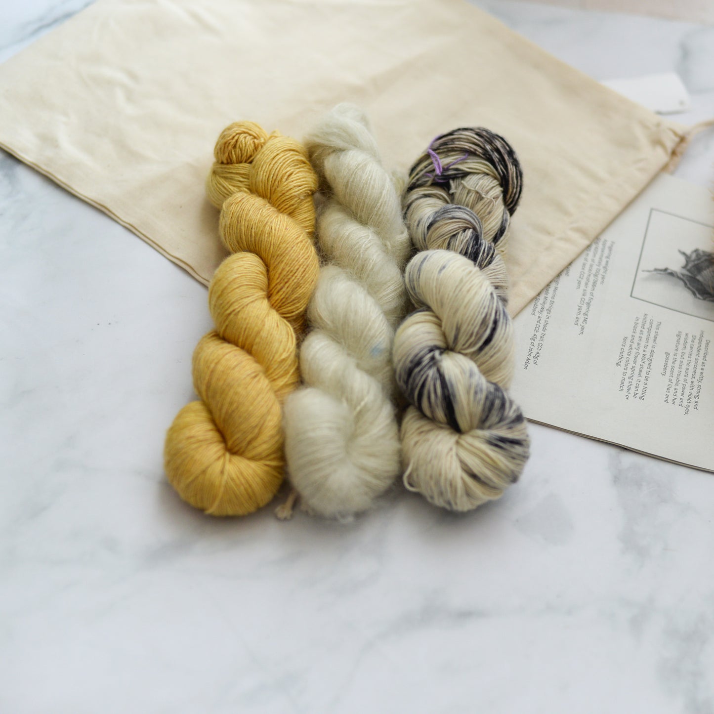 Tea Bercek x BKD Yarn KIT: Lilac & Gooseberry Shawl