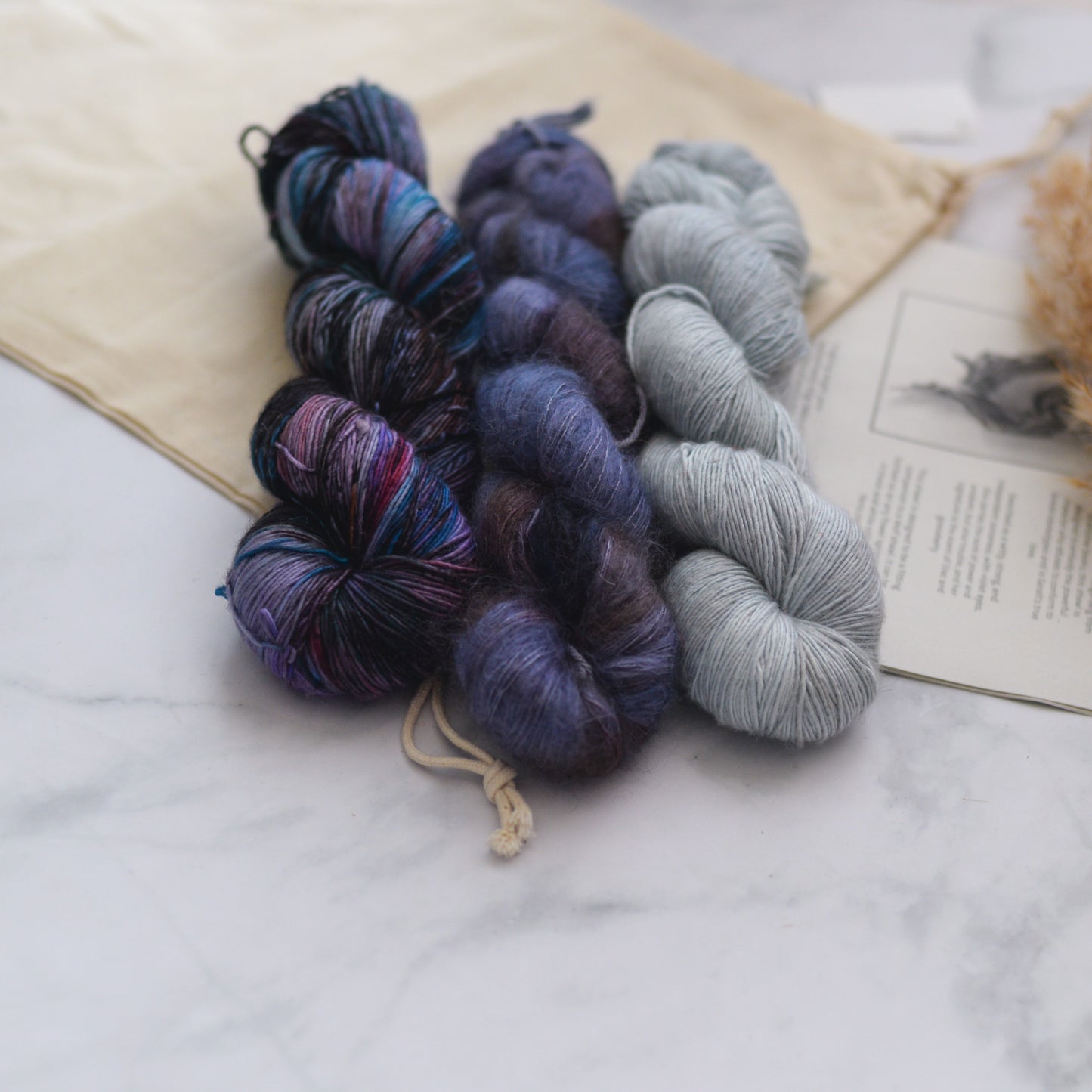 Tea Bercek x BKD Yarn KIT: Lilac & Gooseberry Shawl