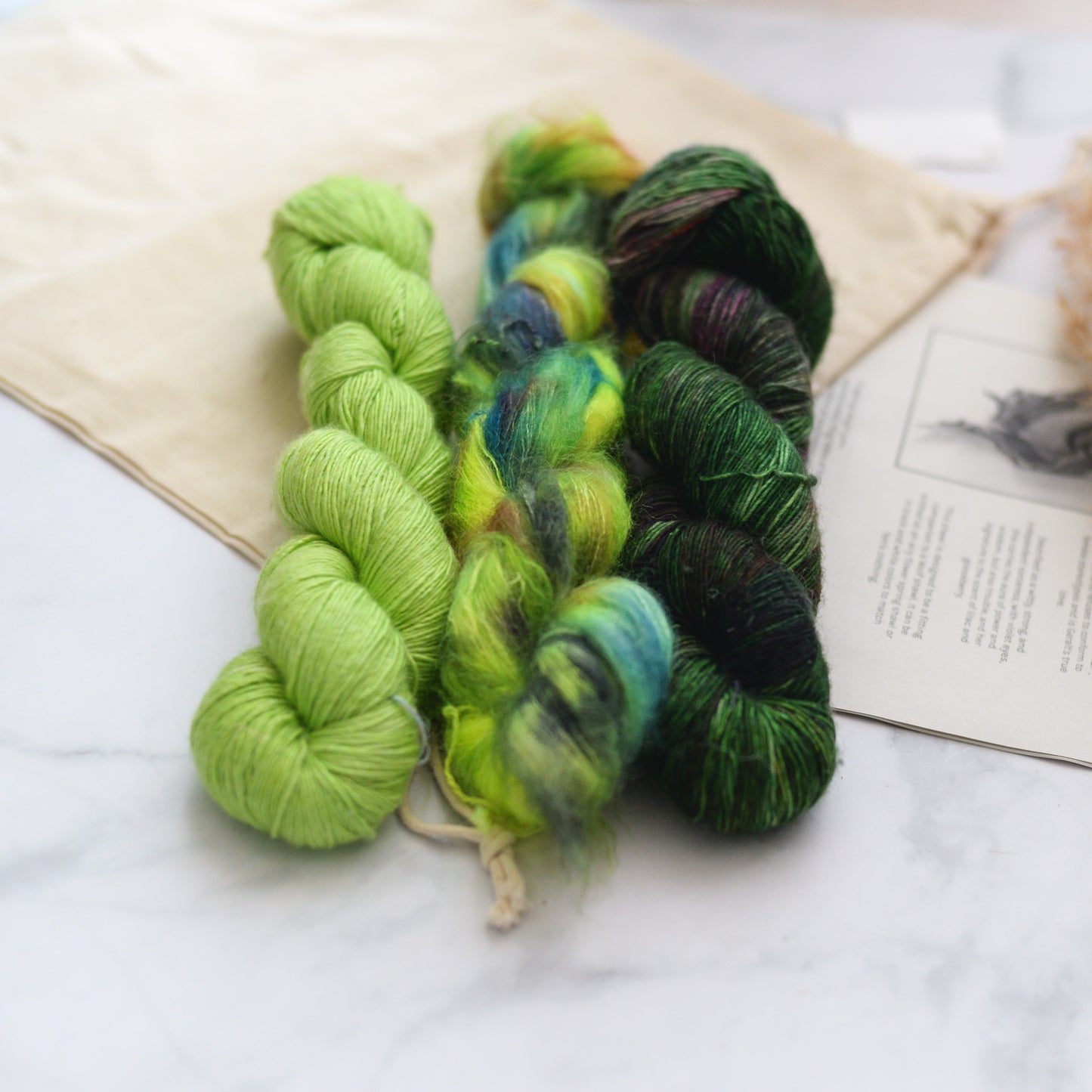 Tea Bercek x BKD Yarn KIT: Lilac & Gooseberry Shawl