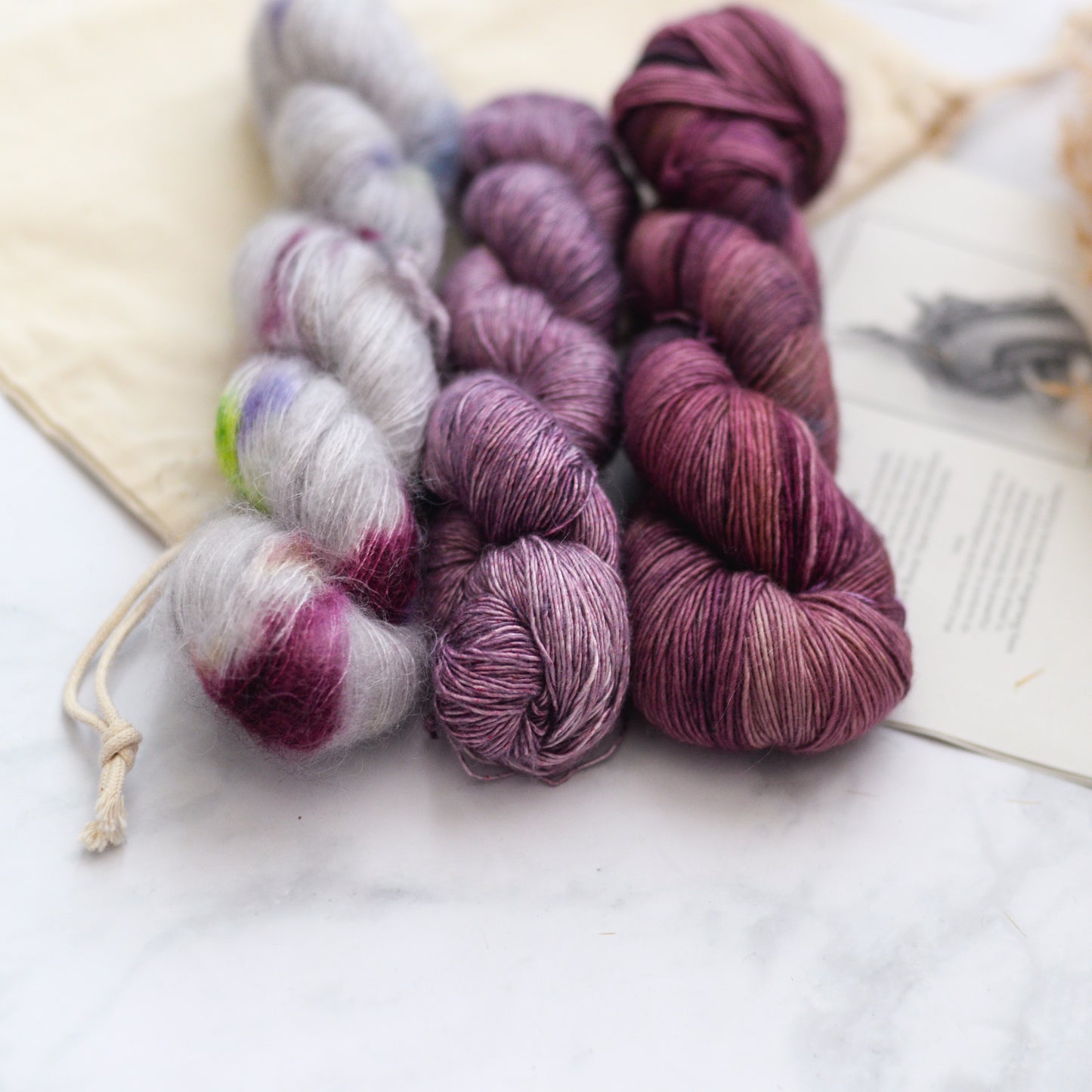 Tea Bercek x BKD Yarn KIT: Lilac & Gooseberry Shawl