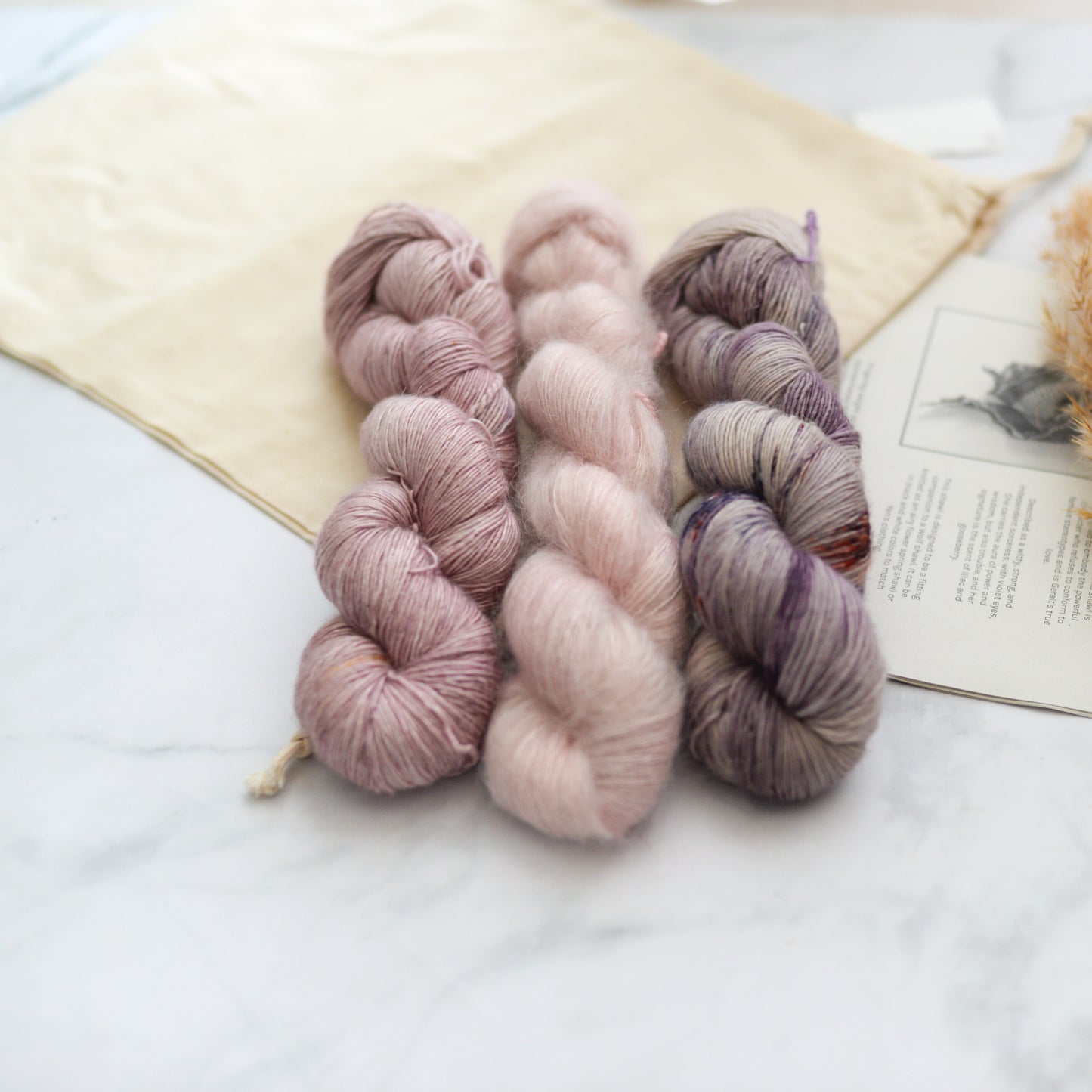 Tea Bercek x BKD Yarn KIT: Lilac & Gooseberry Shawl