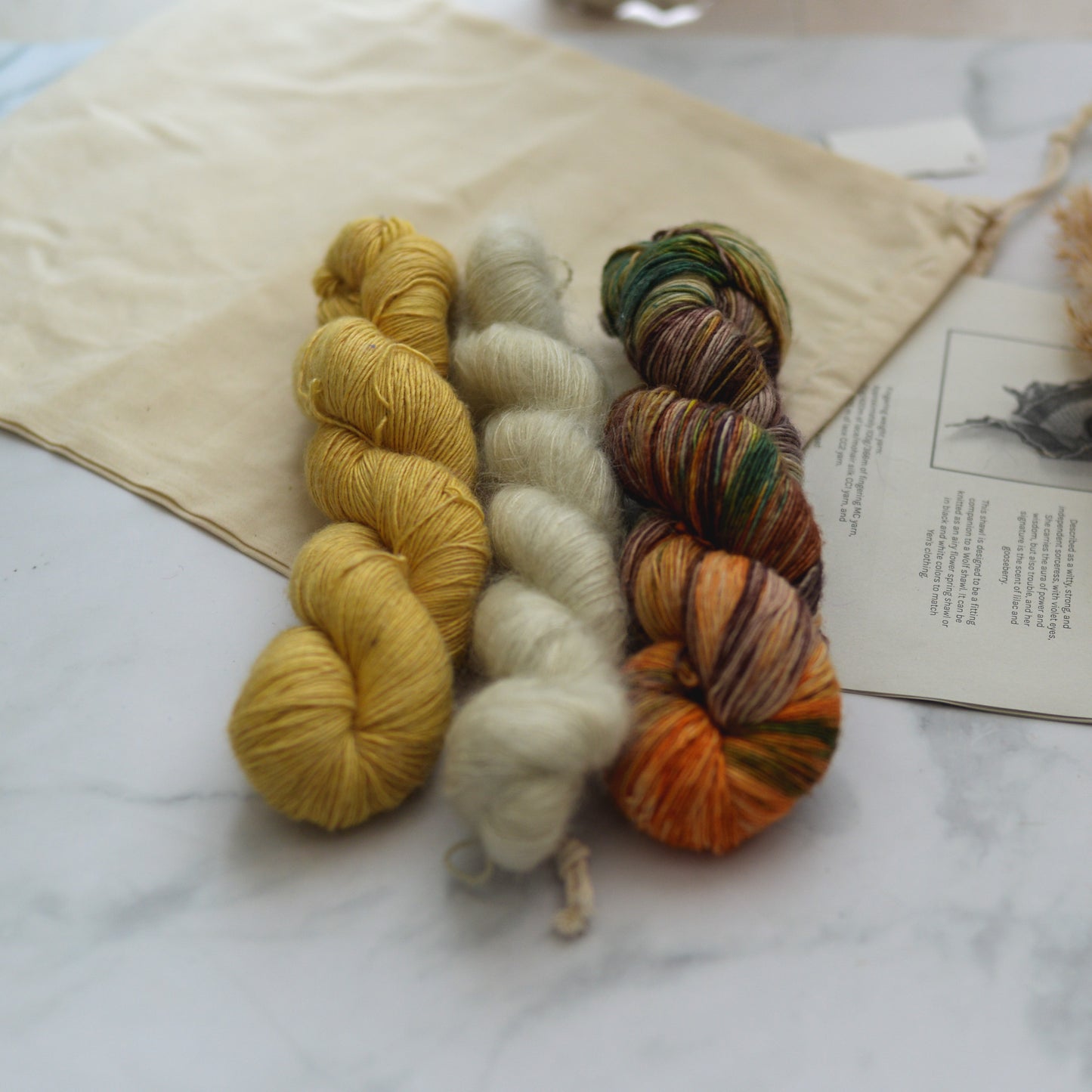 Tea Bercek x BKD Yarn KIT: Lilac & Gooseberry Shawl