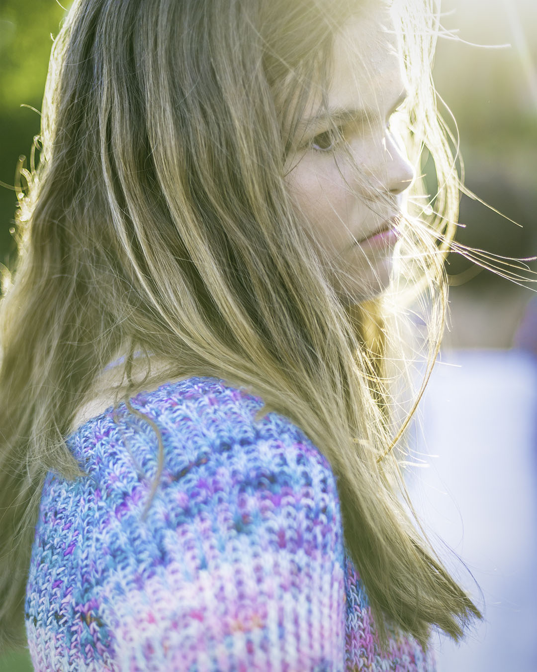 Brioche Sweater Knitting Pattern Yarn Fade "Lollipop Swetar"