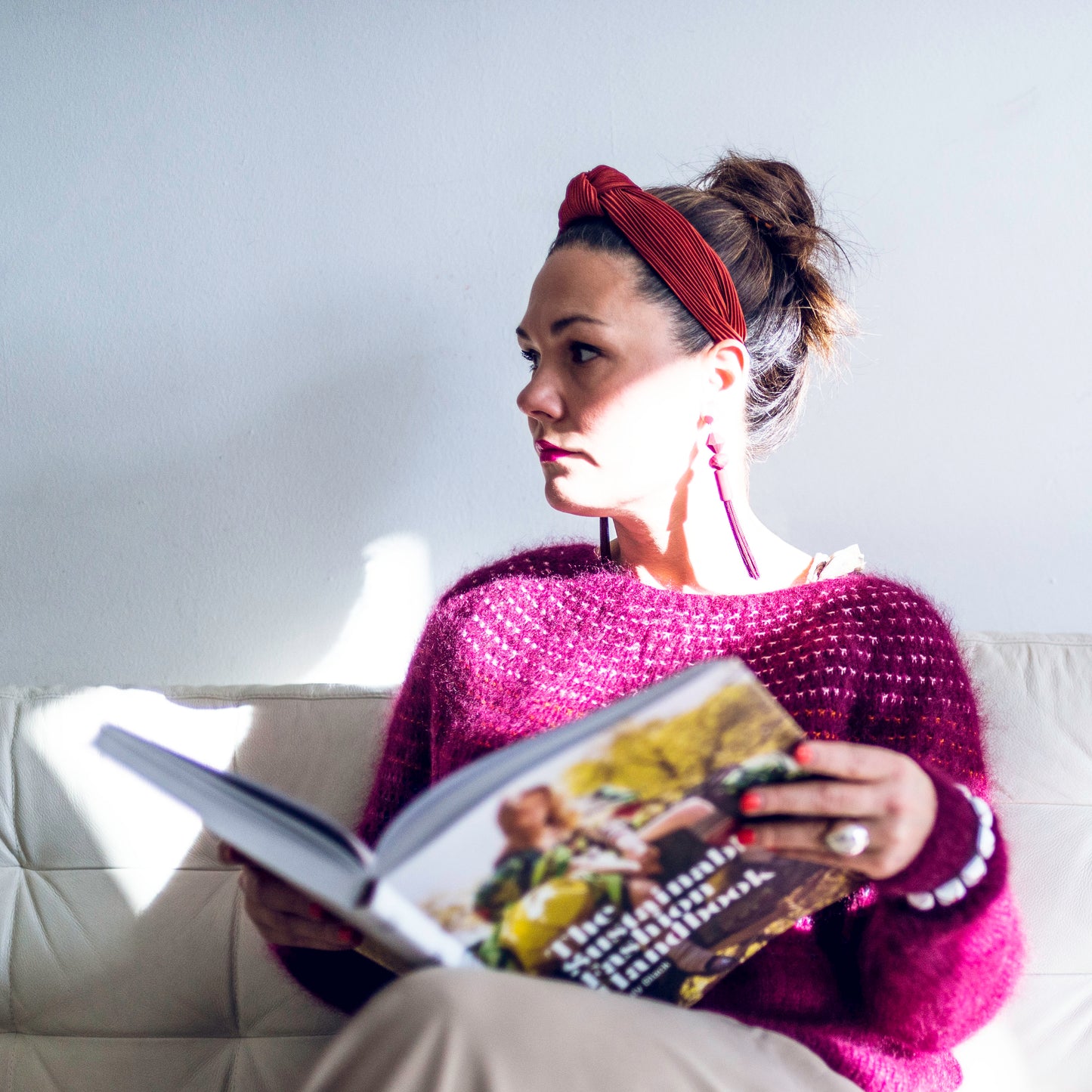 Yoke Sweater Knitting Pattern, Mohair Silk, Slipped Stitch, The Binary Code