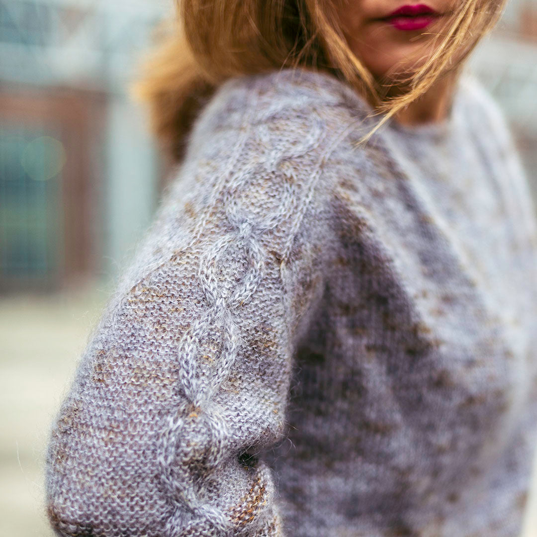 Mohair Sweater Knitting Pattern "The Kiez Sweater" Contiguous Shoulder Construction