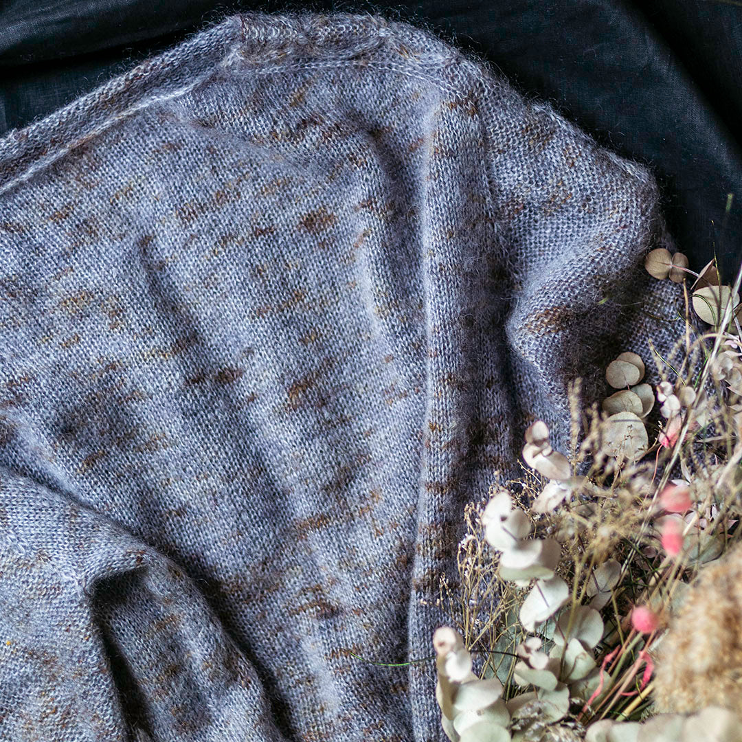 Mohair Sweater Knitting Pattern "The Kiez Sweater" Contiguous Shoulder Construction