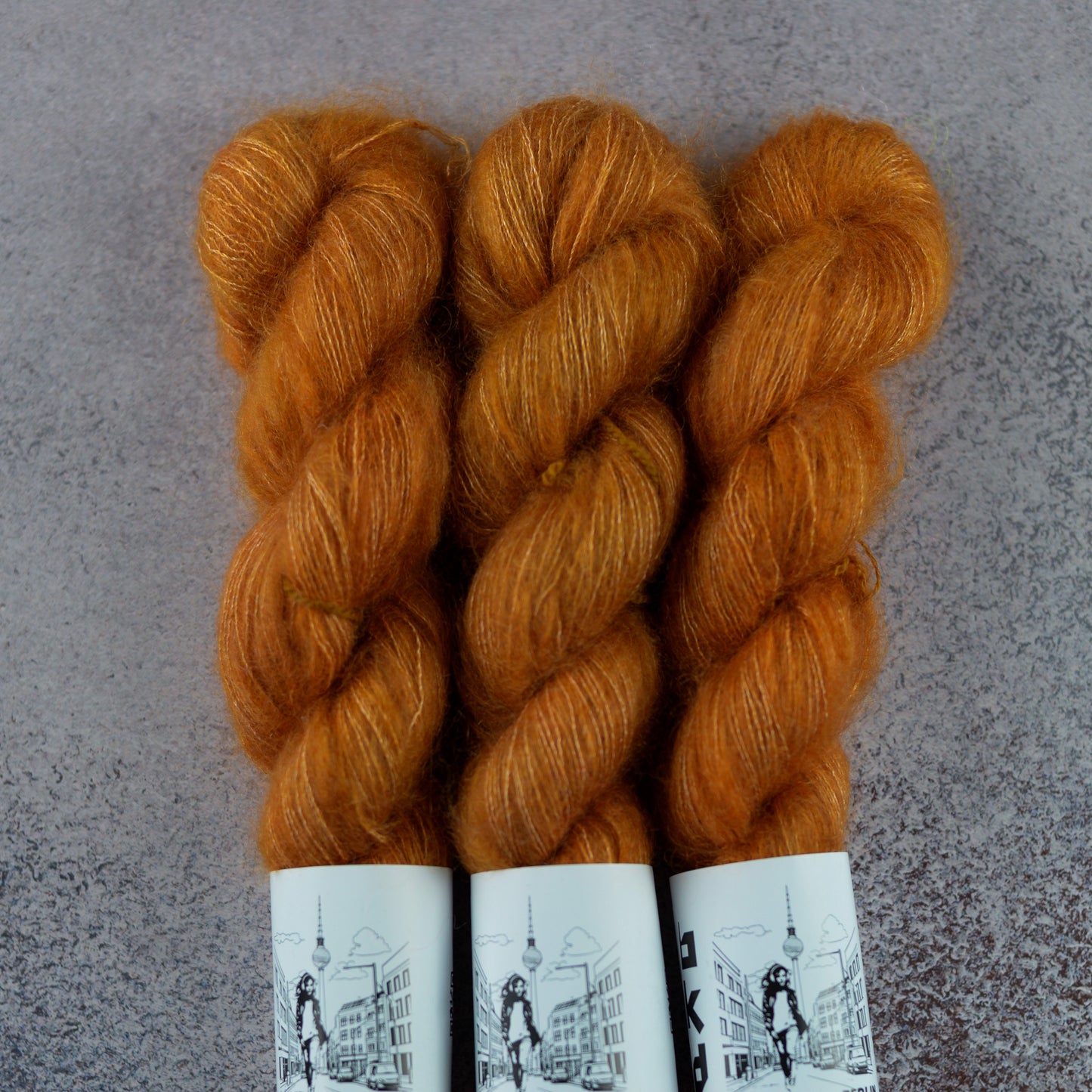 Saffron, hand dyed yarn, BKD Yarn