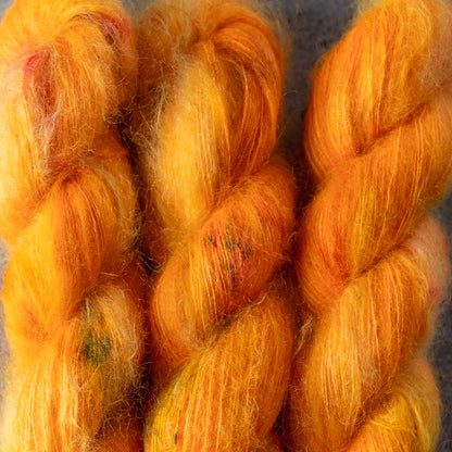 Peach, hand dyed yarn, BKD Yarn