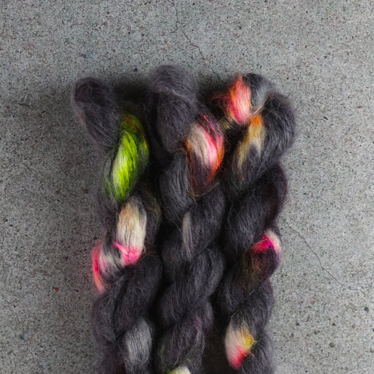 Black Neon, hand dyed yarn, BKD Yarn