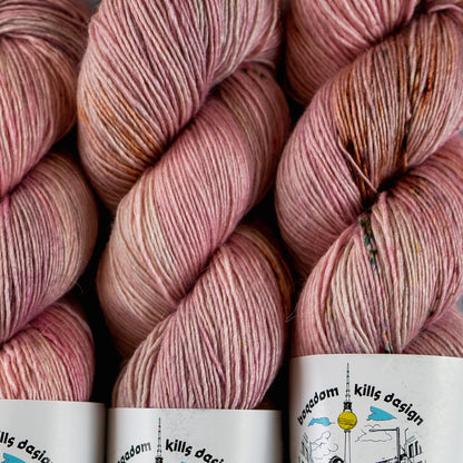 Powder Pink - hand dyed yarn, BKD Yarn