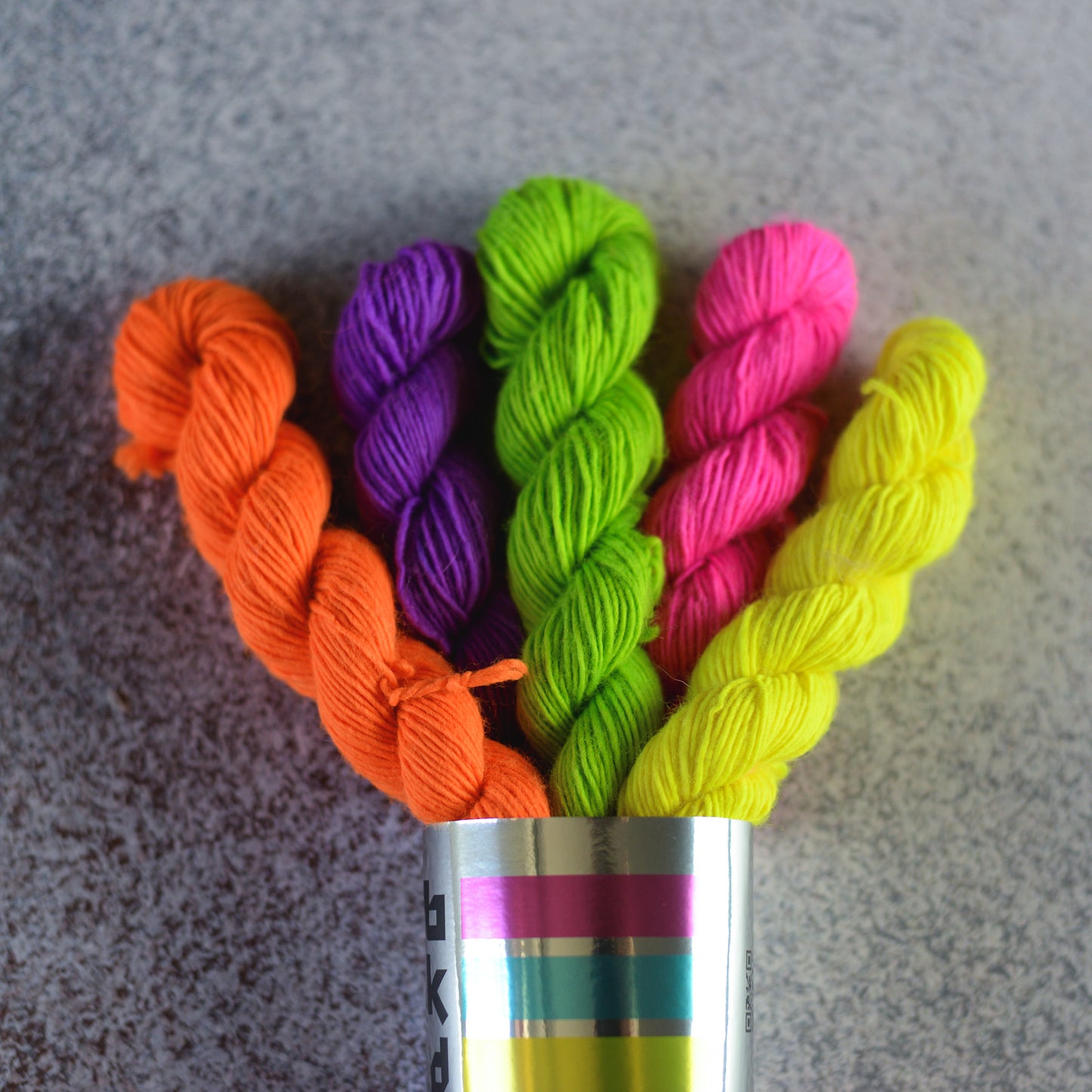 Mini Skeins of Yarn, small yarn, hand dyed yarn, BKD Single Merino Minis