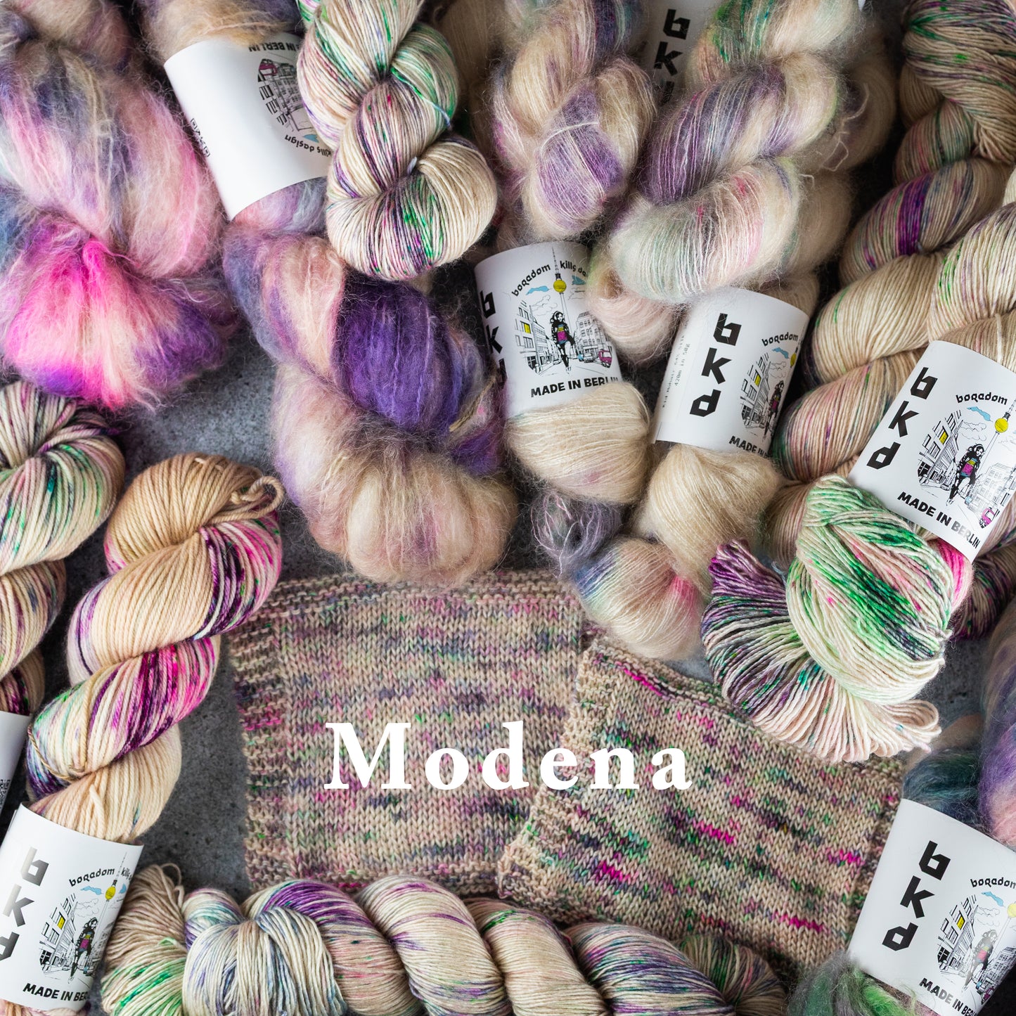Hand dyed yarn, Color "Modena"