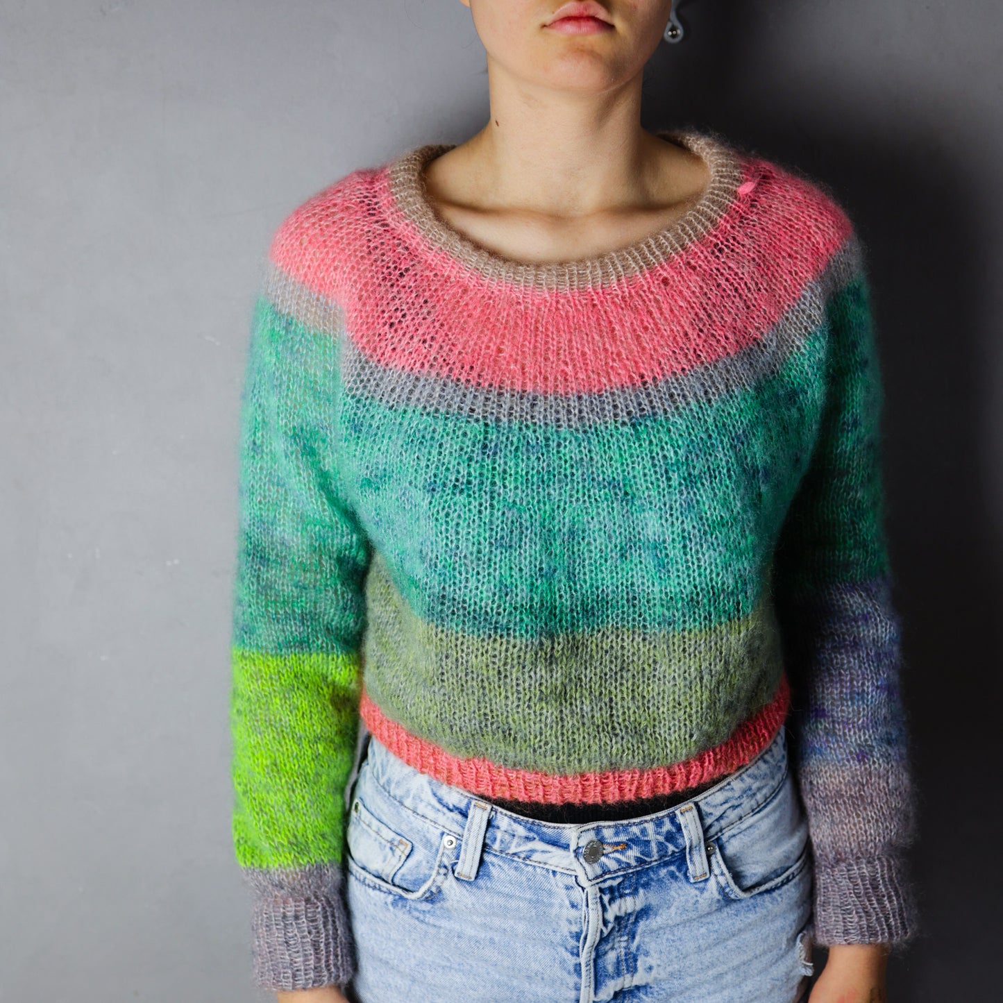 Yoke Sweater Knitting Pattern // Free Knitting Pattern for Beginners